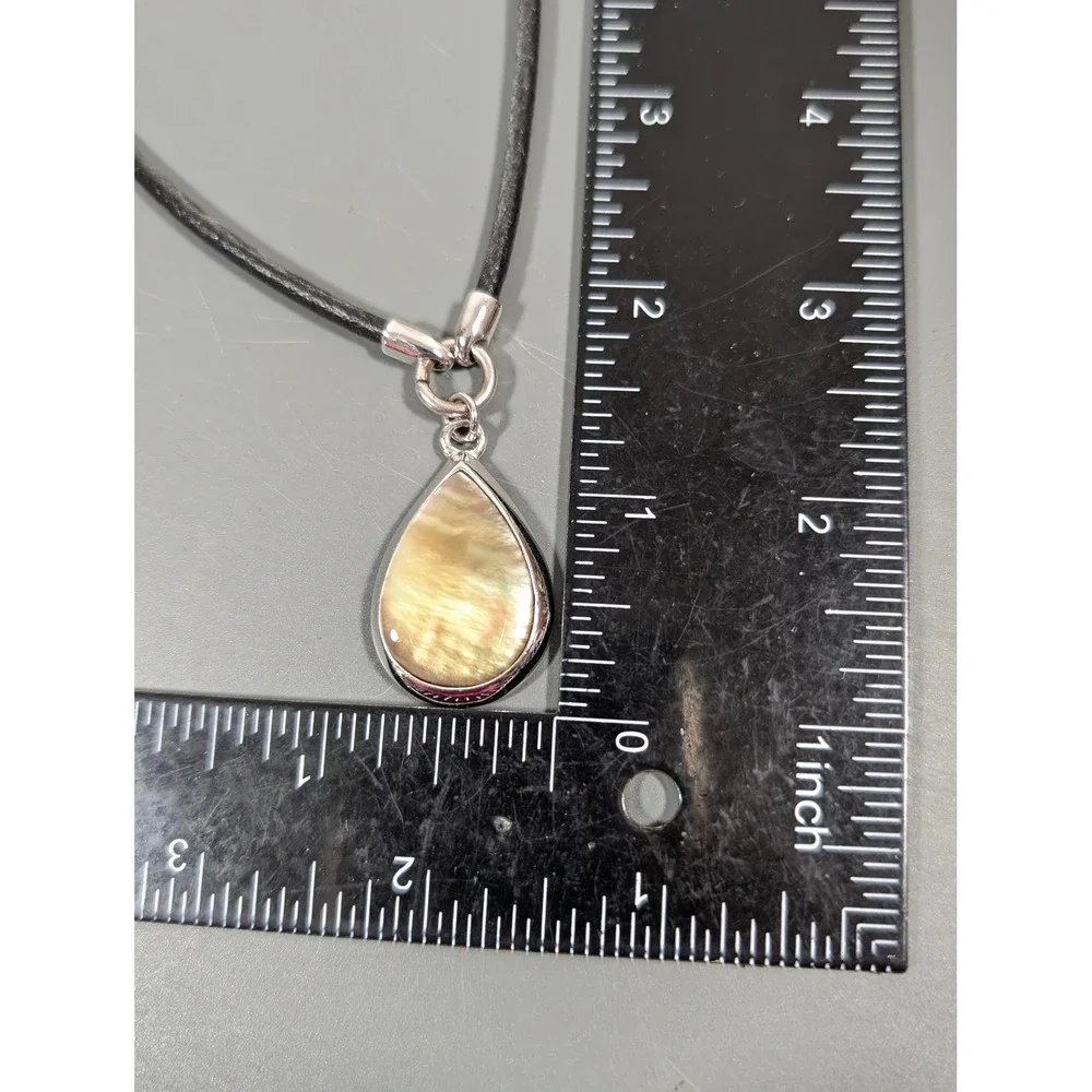 Lia Sophia De Orse Necklace Abalone Shell Teardrop Pendant 19